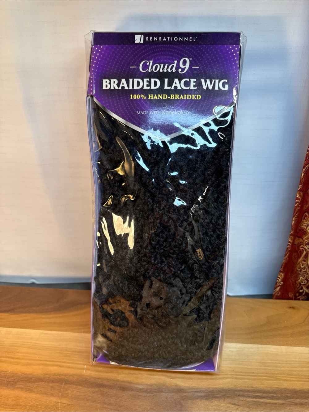 New Sensationnel Cloud 9 / 4X4 Braided Lace Wig Mermaid Box Braid 30" Dark Brown